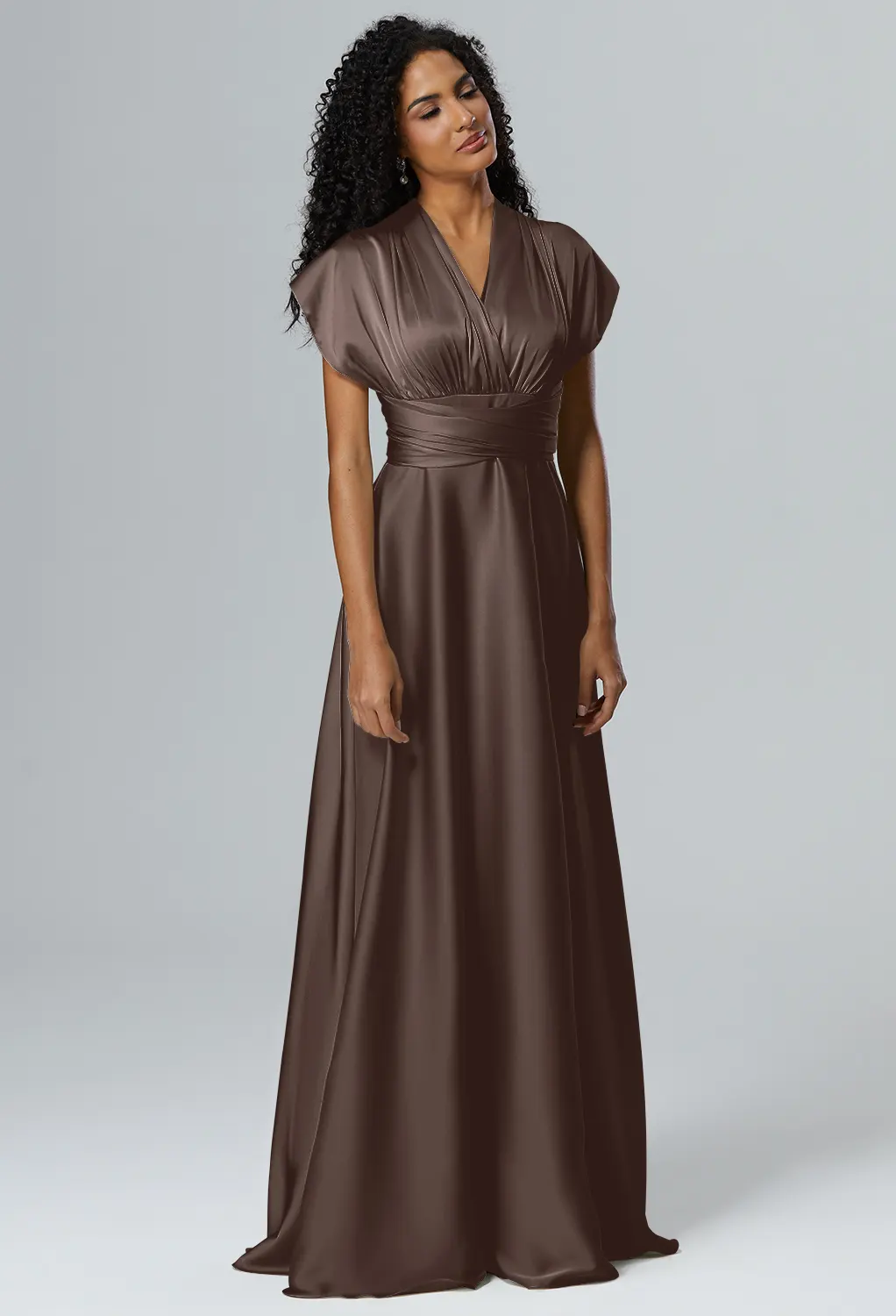 AW Salome Seal Brown  Convertibile Bridesmaid Dresses